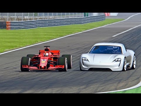 Ferrari F1 2018 vs Porsche Mission R - Monza