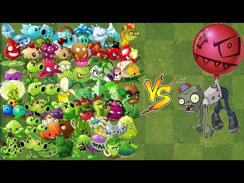 Plants Vs Zombies 2 - All Plants (Power Up) Vs Modern Balloon Zombie