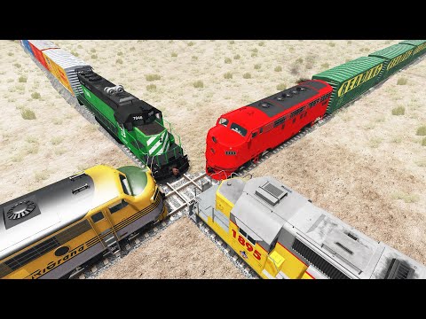 Crazy High Speed Train Crashes #39 - Beamng drive | Dancing Cars