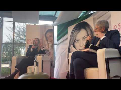 GIORGIA MELONI CON MARIO GIORDANO A PISTOIA