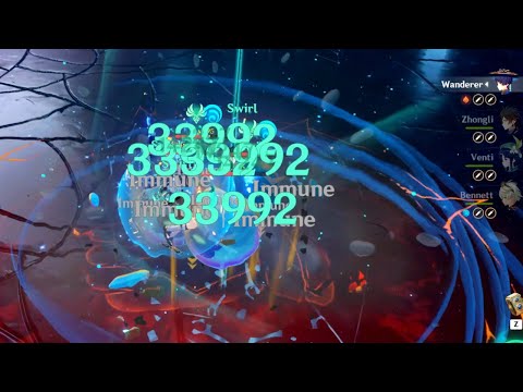 Wanderer hypercarry team spiral abyss 4.0 | genshin impact