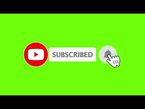 Youtube Animated Green screen Subscribe button with bell icon sound  tone 