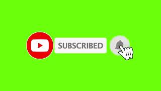 Youtube Animated Green screen Subscribe button wit