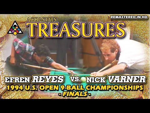 1994 TREASURE: Efren REYES vs. Nick VARNER - FINALS of the 19th U.S. OPEN 9-BALL CHAMPIONSHIPS