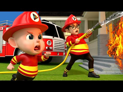 Brave Firefighters Song - Fire Truck Rescue Team | Police Cartoon | Nursery Rhymes & Kids Song