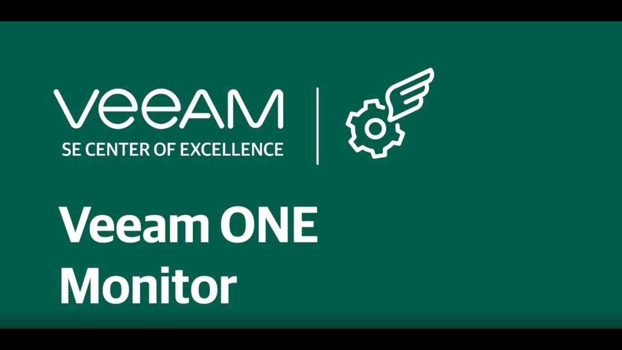 Monitor your data and analyze performance with Veeam ONE Monitor video