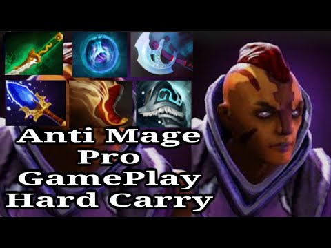 Anti Mage Dota 2 pro gameplay (Dota 2 Anti Mage 24 killed offline) Anti Mage pro items building tips