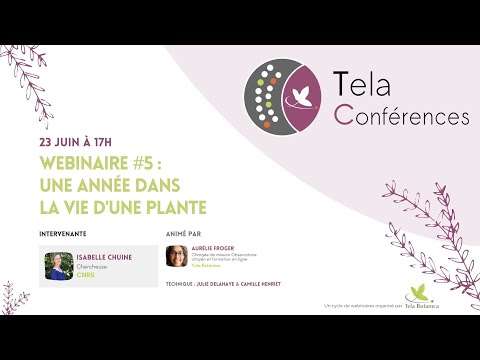 , title : 'Tela Conférences - Webinaire #5 - Une année dans la vie d'une plante'