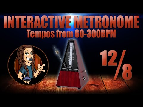 Interactive 12/8 Metronome from 60 to 300 BPM