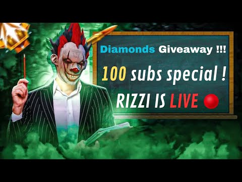 FREE FIRE Special Stream 🔴| Diamond Giveaway | Goal to 150Subs