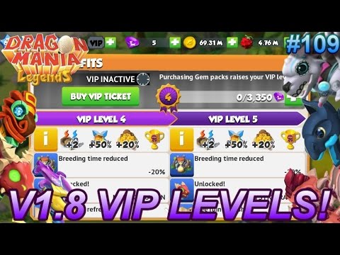 V1.8 UPDATE! VIP Levels + New Dragons! - Dragon Mania Legends #109