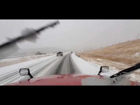 FIRST SNOW IN MONTANA FOR 2020 - SLOW DOWN