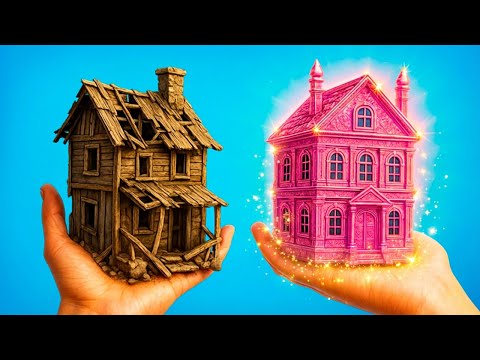 DREAM vs BASIC Secret Room! 💸🛖 Cool Hidden Room Hacks And Decor Ideas by 123 GO! Planet