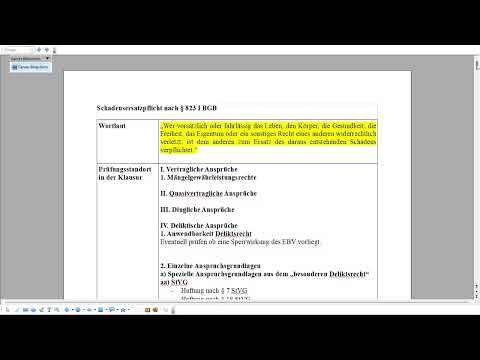 1. § 823 I BGB: Damages Overview