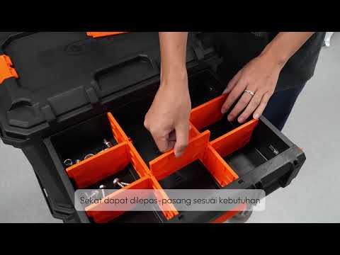 Gambar Tactix Kotak Perkakas Load Up Set 3 pcs - Hitam