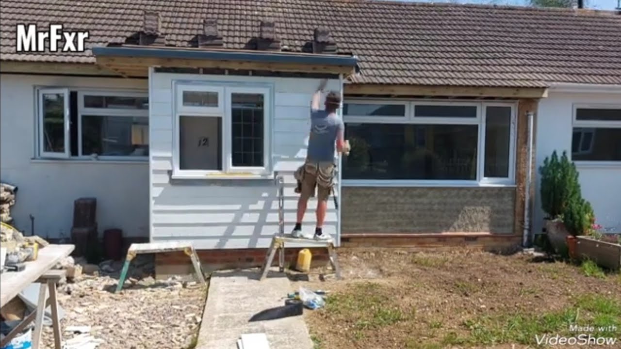 Bungalow refurbishment 15, porch cladding