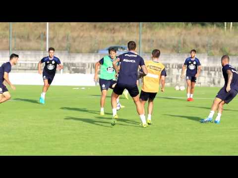 Primer entrenamiento de Joselu con el DÉPOR - 05.09.2016
