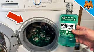 Pour some Mouthwash into your Washing Machine and WATCH WHAT HAPPENS💥(Brilliant Trick)🤯