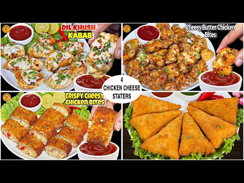 4 DELICIOUS Chicken Cheese Starter Recipes You Need to Try! | Quick & Delicious Party Starters