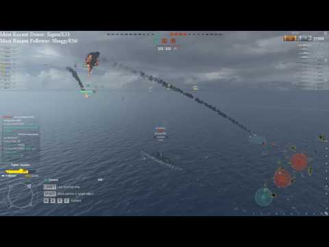 World of Warships 0.5.14.1 - Midway Feeds Des Moines 69 Aircraft