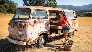 Genius Girl Found and Restores an Old Abandoned Camper Van - Will It Start?