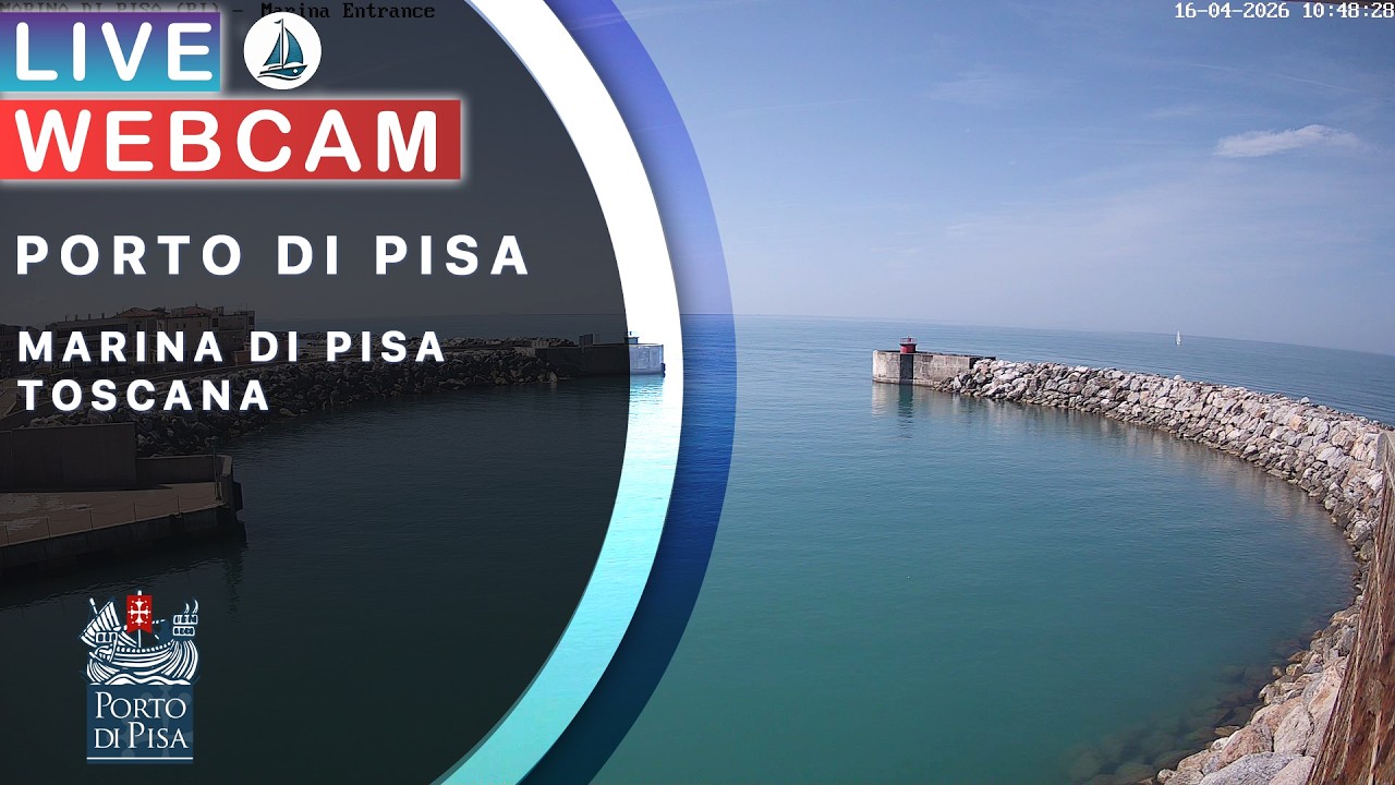 Live webcam view of Porto di Pisa Marina Entrance