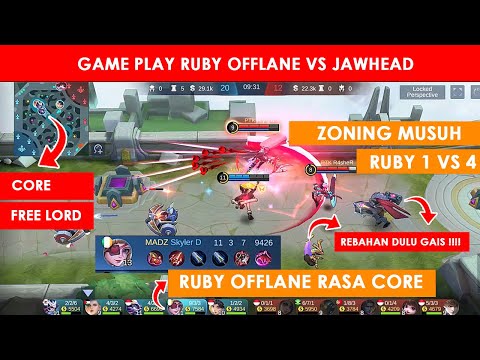 Ruby 2021 Game Play MVP Ruby Offlaner Rasa Core - Trik bermain Top Global Ruby #rubyofflaner #mlbb