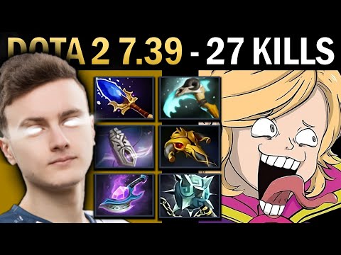 Invoker Gameplay Miracle with Gleipnir and 27 Kills - Dota 7.39