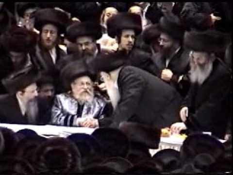 Bobov Rebbe Zt"l at Wedding of Bobov Rebbe Shlita Son