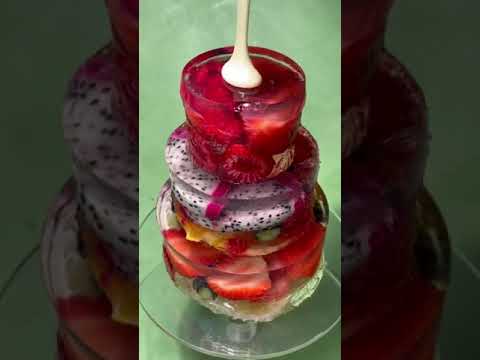 Birthday cake - foodiebeats tiktok viral birthday cake with fresh fruits and jelly - happy birthday
