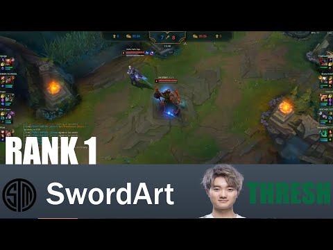 TSM SwordArt | Rank 1 | Solo Queue Thresh Game | Full Vod