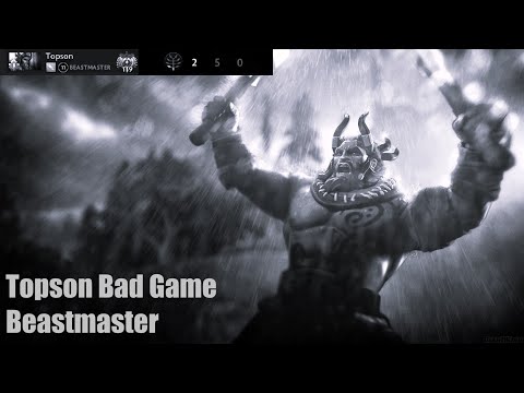 Topson Beastmaster - Dota 2 Pro Dark Side [Topson Bad Game #28] 4K