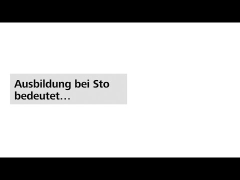 Ausbildung bei Sto - Ausbildung bei Sto bedeutet … I Sto SE & Co. KGaA