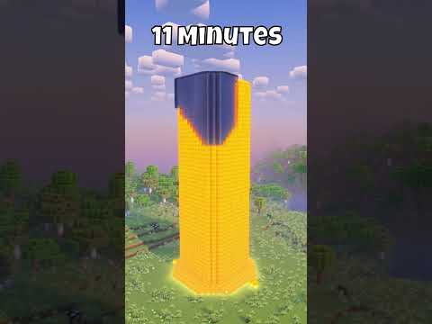Minecraft Tower at Different Times?🤔 #shorts