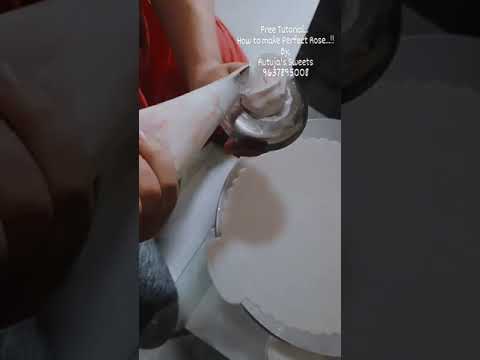 Free tutorial to Make Rose flower 🌹 by Rutuja's Sweets