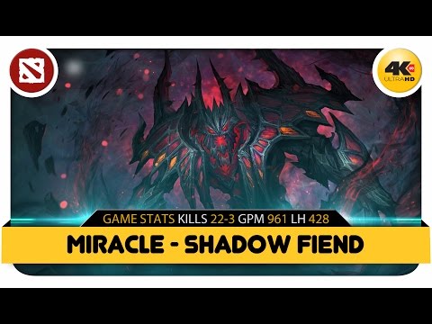 Miracle-  Shadow Fiend ranked gameplay in Dota 2 over 9000 mmr