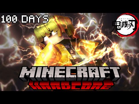 I survived 100 days on Minecraft in Hardcore with a Demon Slayer mod