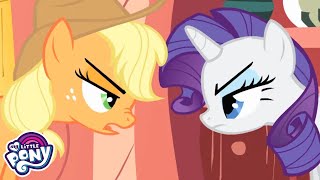 Applejack Vs Rarity! 😱❤️‍🔥 The Sleepover Challenge! 💤 My Little Pony Friendship is Magic 💕 MLP FIM