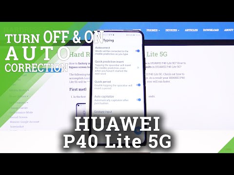 How to Open Text Settings in Huawei P40 Lite 5G-  Enter Text Correction Options