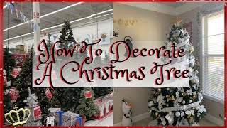 How to Decorate a Christmas Tree with Flowers| Christmas Tree Decorating for Beginners