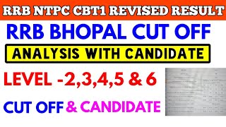 rrb bhopal Revised result | ntpc cut off analysis