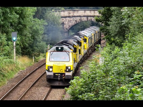 Freightliner Class 70 & 66 No's. 70017 & 70014 & 70007 & 66607 & 66416 & 66560 on 6K98 - 14.08.21 HD