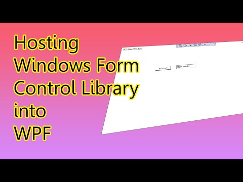 Hosting winforms control library into wpf