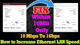 How to Increase LAN Cable Speed to Desktop, Increase Speed Ethernet LAN Cable Speed 10Mbps to 1Gbps,