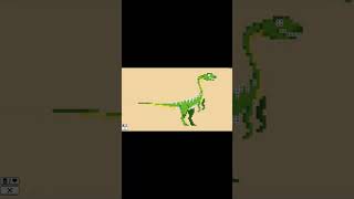 Compsognathus (Dinosaur Pack) | Coloring Pixels #shorts #games #relaxing #pixel #art
