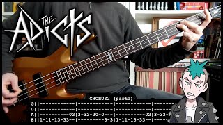 THE ADICTS - Bad boy (BASS cover with TABS &amp; lyrics)
