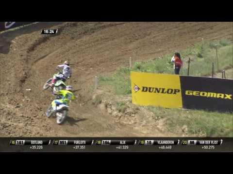 Dylan Ferrandis crash and battle with Samuele Bernardini MXGP of Spain MX2 Race 2 - motocross