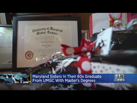 Maryland Sisters In Their 60s Graduate From UMGC With Master's Degrees