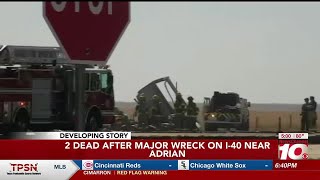 VIDEO: DPS: 2 killed in fiery crash on I-40 between Vega and Adrian