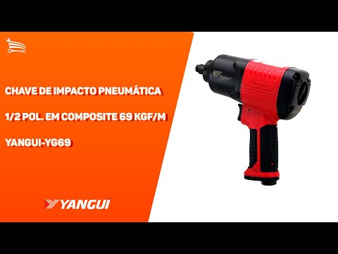 Chave de Impacto Pneumática 1/2 Pol. em Composite 69 Kgf/m YANGUI-YG69 - Video